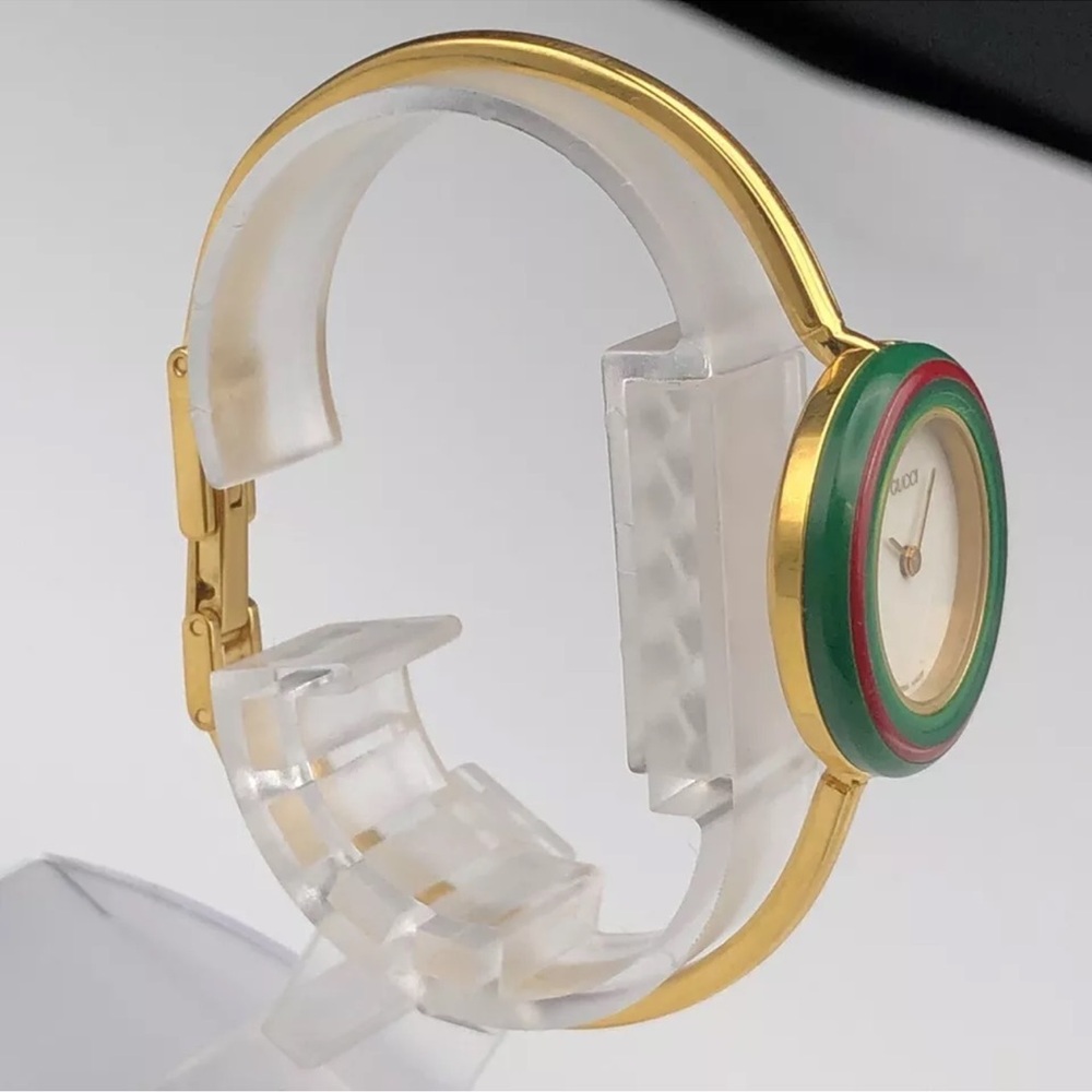 Gorgeous GUCCI Watch!! Luxury Absolutely Amazing 14k Gold Plated - Picture 5 of 6